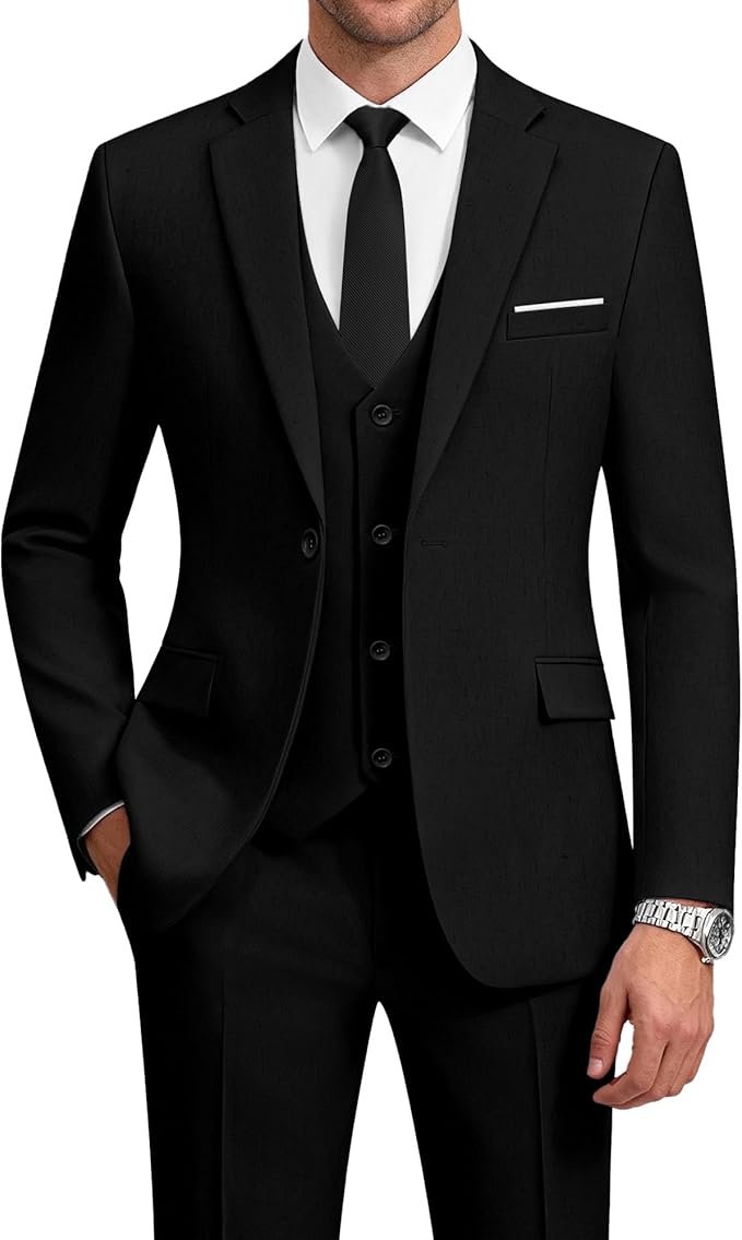 WULFUL 3 Piece Slim Fit Suit